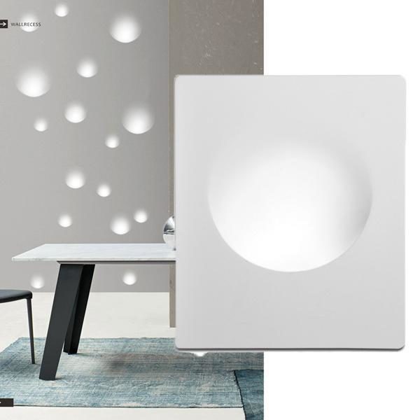 APLIQUE PARED PARA INTEGRACIÓN EN ESCAYOLA/PLADUR PARA BOMBILLAS LED GU10 78x250x210mm