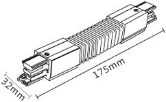CONECTOR UNIÓN FLEXIBLE PARA CARRIL TÉCNICO TRIFÁSICO