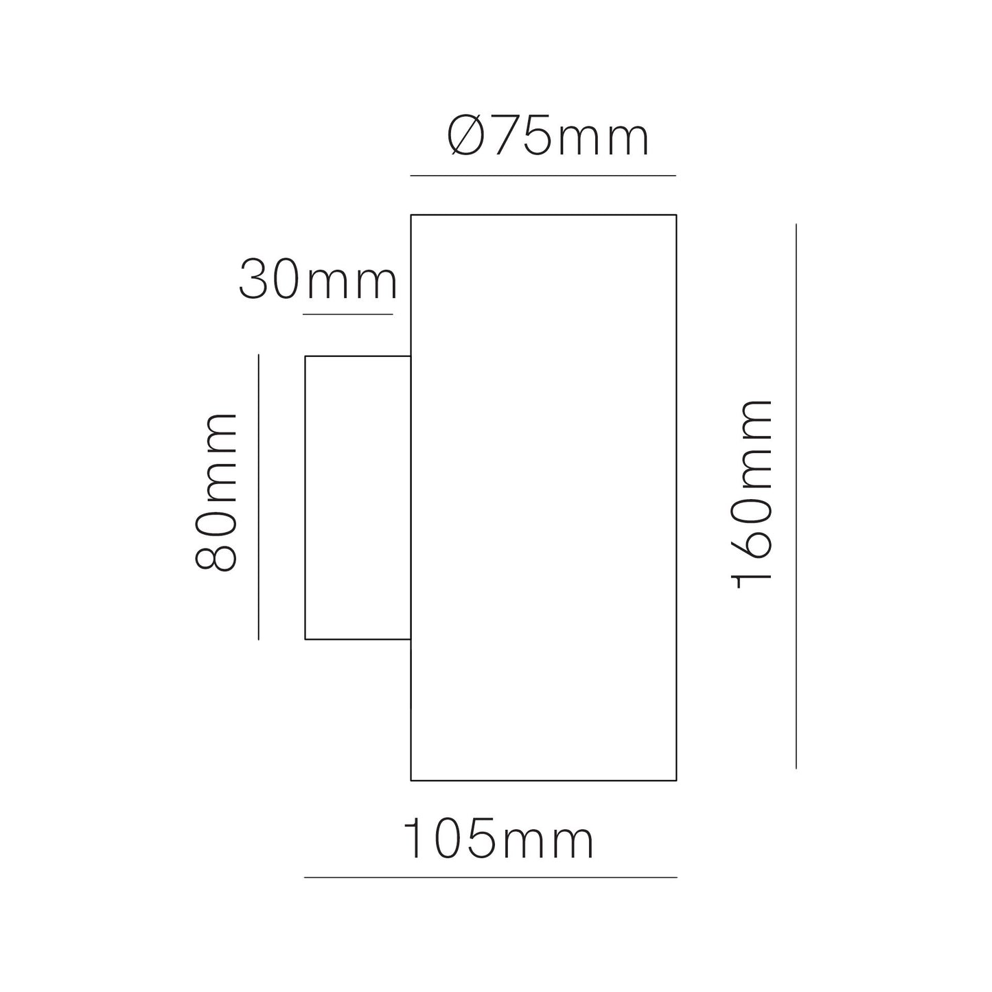 APLIQUE PARED SUPERCIFIE ZIO WALL DUAL GU10