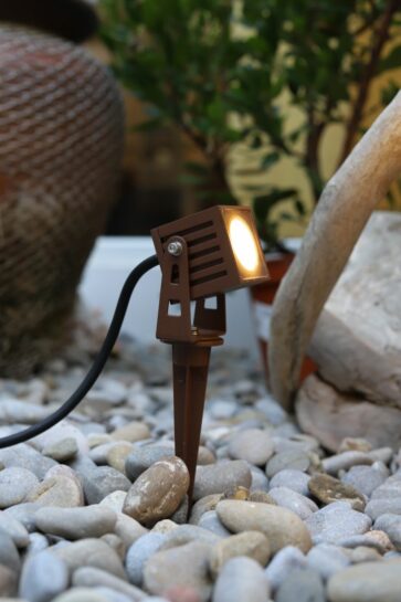 MINI PROYECTOR JARDÍN ZAS CUADRADO 7W 40º 3.000K CABLE 30CM