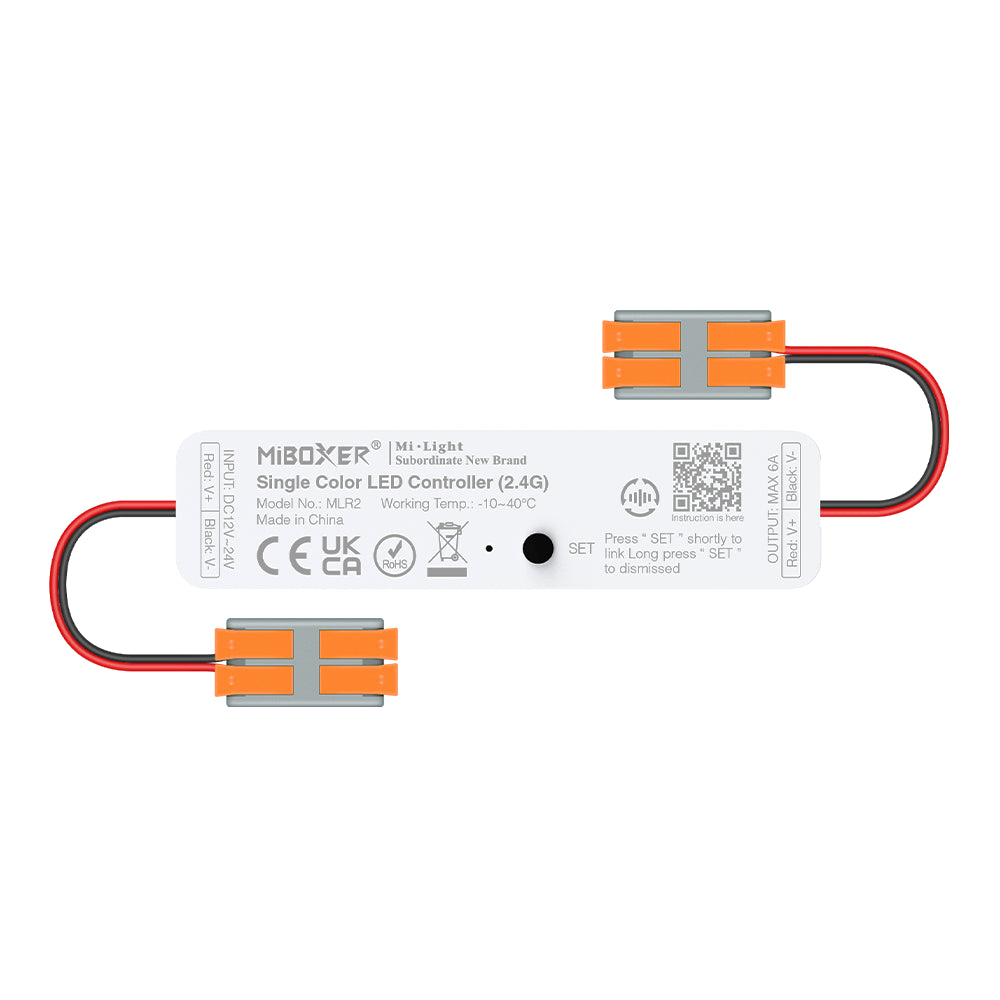 MINI CONTROLADOR LED MLR2 MONO COLOR 144W Max 6A RF (2.4GHz) DC12V-24V IP20