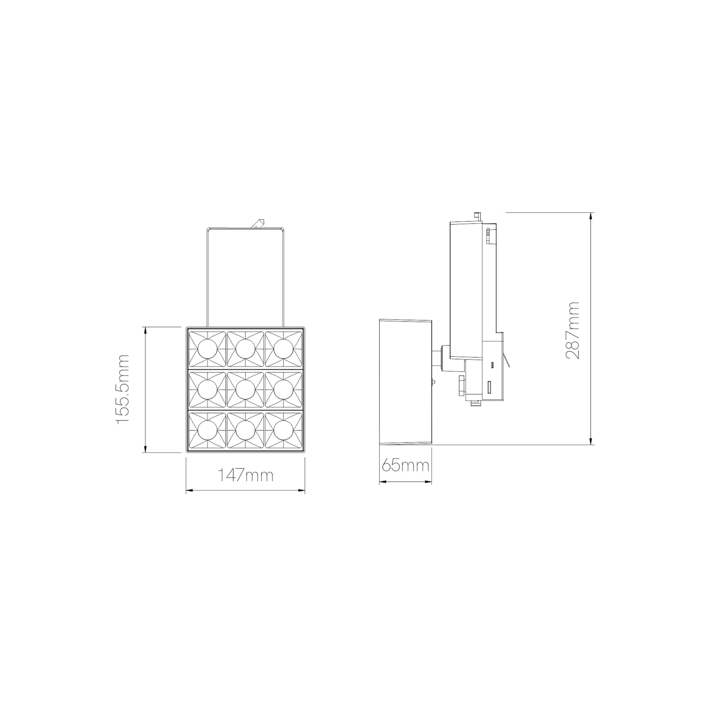 FOCO LED SONO 40W 30º TUYA 2.600K-4.000K PARA CARRIL TÉCNICO TRIFÁSICO