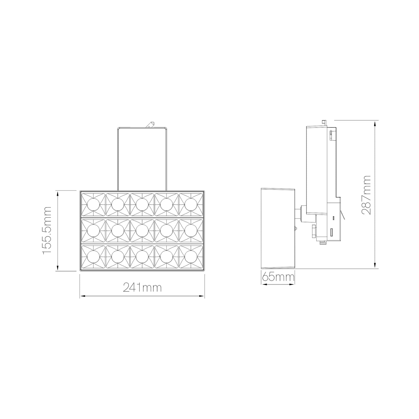 FOCO LED SONO 60W 30º TUYA 2.600K-4.000K PARA CARRIL TÉCNICO TRIFÁSICO