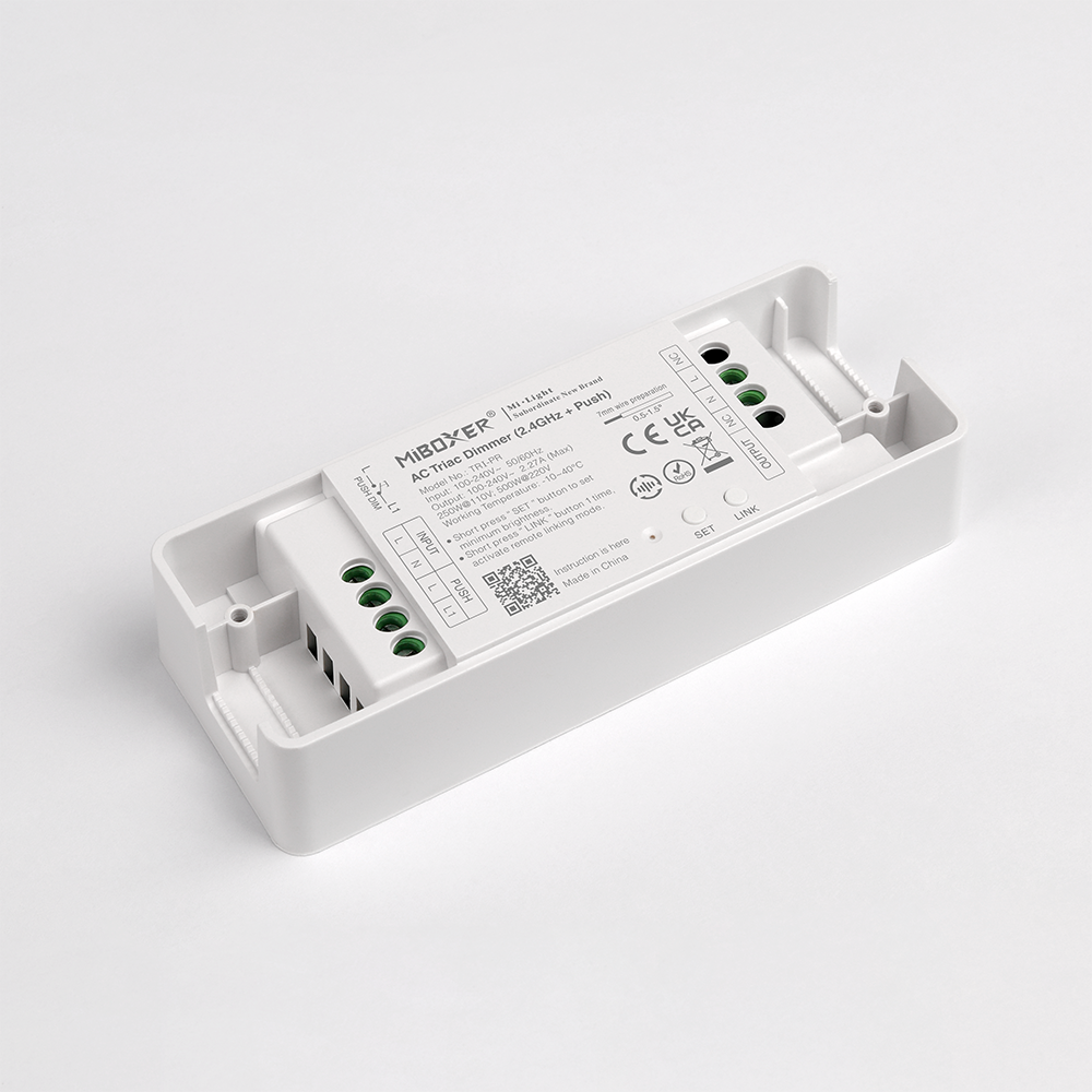 REGULADOR TRIAC DIMMER TRI-PR 500W AC 100-240V~ 50/60Hz RF 2.4GHz MAX 2,27A PUSH DIMMER