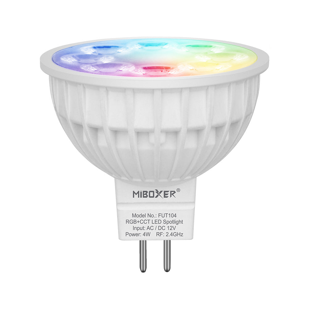 BOMBILLA LED 4W MR16 FUT104 RGB+CCT AC/DC12V 25° RF 2.4GHz