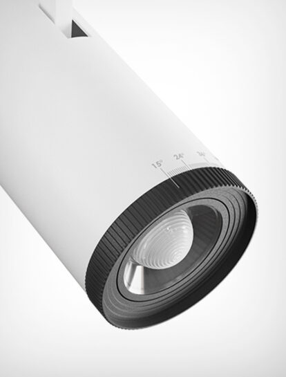 FOCO ZOOM 15W/20W/25W 15º-55º 2700K/3200K/4000K PARA CARRIL TÉCNICO TRIFÁSICO